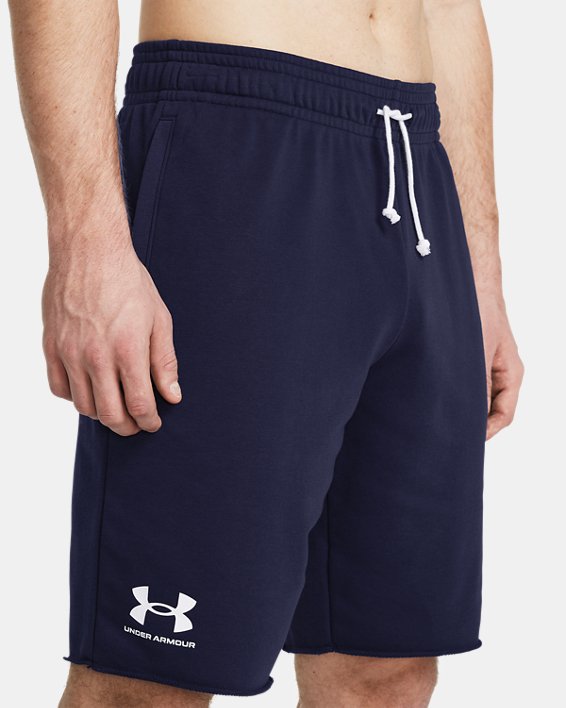 Men's UA Rival Terry Shorts in Blue image number 3